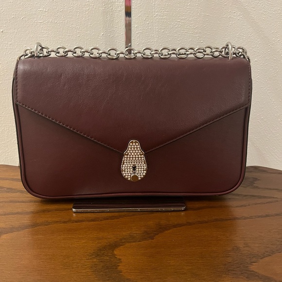 Calvin Klein Bags Calvin Klein Lock Leather Shoulder Bag Oxblood